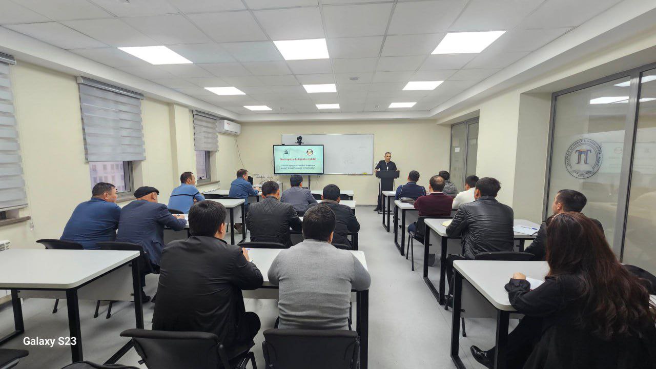 “Korruptsiya tushunchasi va uning oqibatlari” mavzusida seminar tashkil etildi